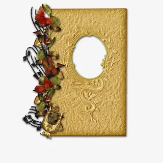 欧式花卉相框免抠