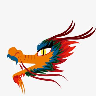 二月二龙抬头卡通装饰中国龙海报免抠