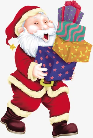 高清创意元素手绘风格圣诞老人免抠