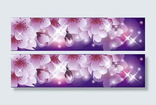 浪漫樱花banner背景