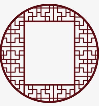 复古，古风，窗框免抠