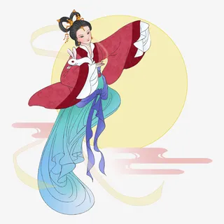 嫦娥奔月，兔子7免抠