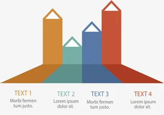 向上折纸彩色分类标签免抠