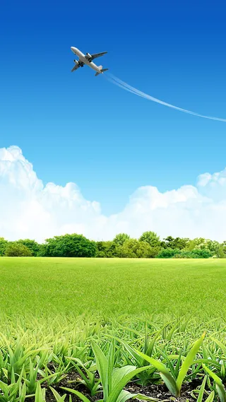 清新田园绿色H5背景高清