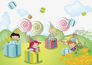 六一儿童节手绘插画免抠