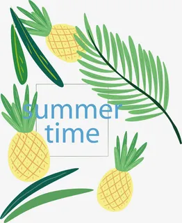 矢量菠萝底纹免抠