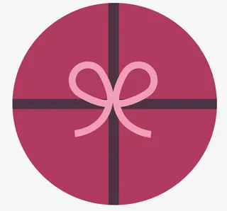 红色圆形礼物盒子免抠