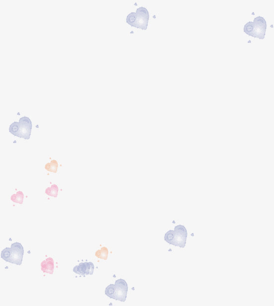 彩色爱心周年庆海报免抠