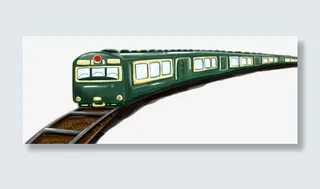 手绘装饰火车插画素材免抠