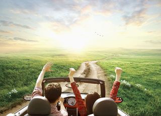 自驾游背景印刷背景高清