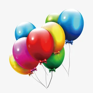 彩亮气球免抠