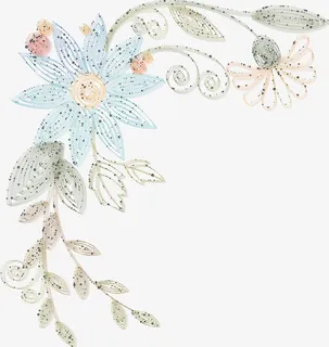 花朵枝条边框免抠 花朵枝条边框免抠