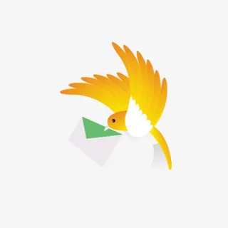 叼着信封的鸽子免抠