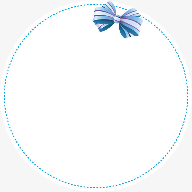 手绘卡通圆形边框免抠