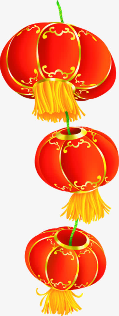 大红灯笼高高挂免抠