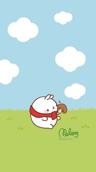 清新可爱动漫萌兔子H5背景高清