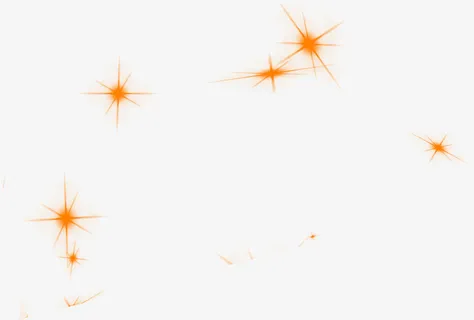 橘色星星修饰元素免抠