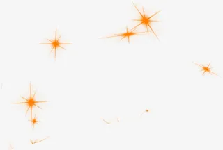 橘色星星修饰元素免抠