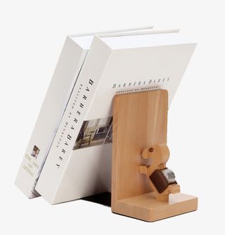 日式木质书立书架免抠