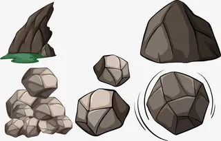 各种各样的岩石免抠