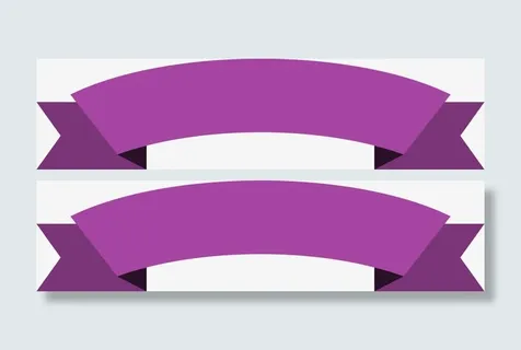 紫色横幅矢量图免抠