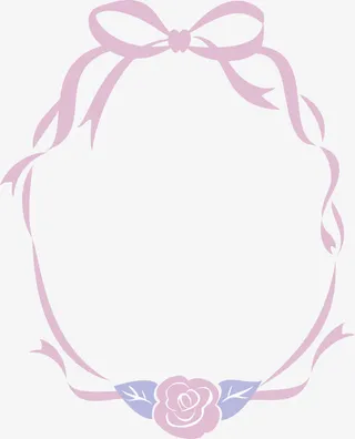 紫色彩带边框纹理免抠