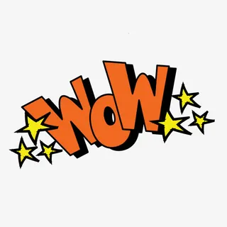 手绘矢量创意WOW免抠