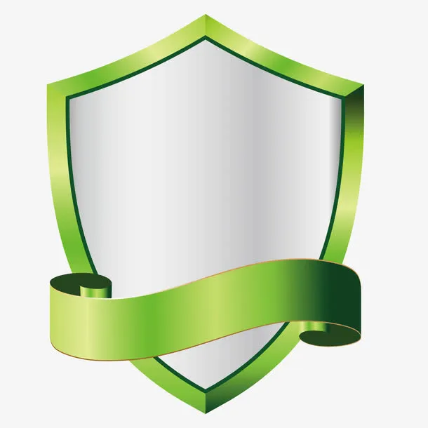 绿色商务盾牌免抠