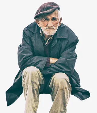 关爱老人海报免抠