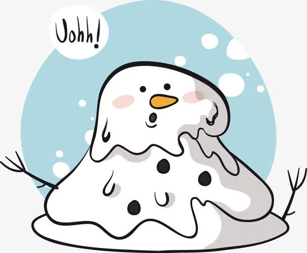 融化的雪人免抠
