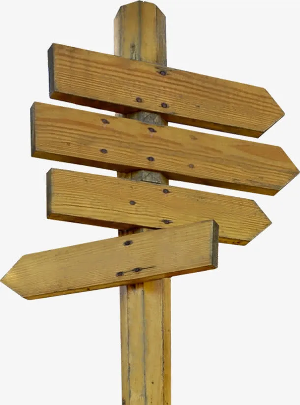 春季高清木板标签免抠