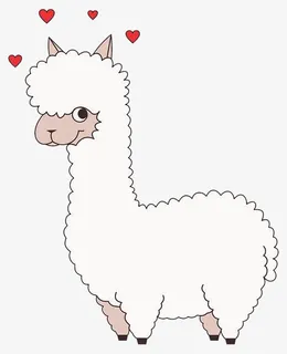 卡通羊驼免抠
