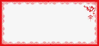 中国风红色边框免抠图免抠