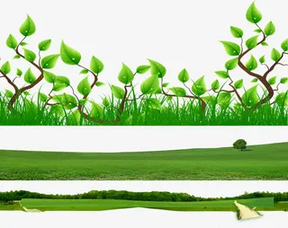 草地草袋草丛装饰素材免抠