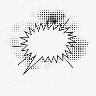 卡通爆炸线线条免抠