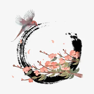 中国风喜上眉梢边框免抠