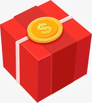 卡通红色礼盒免抠图免抠
