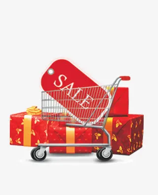 礼品车 购物车免抠