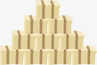 收获累累的干草捆免抠