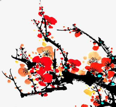 梅花淘宝广告首页图免抠