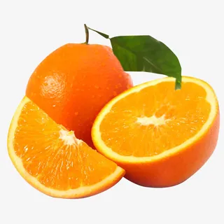 高清绿色叶子橙子免抠