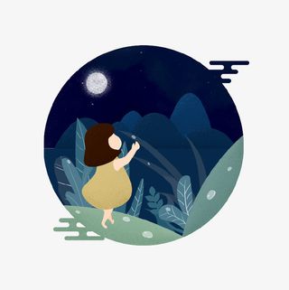 卡通手绘唯美白露图标免抠