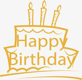黄色手绘生日蛋糕免抠字体元素 黄色手绘生日蛋糕免抠字体元素