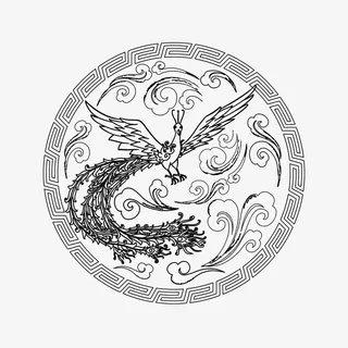 四神纹样之朱雀免抠