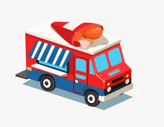 手绘卡通立体2.5D等距手卷披免抠