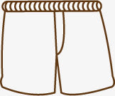 手绘夏日清凉短裤免抠