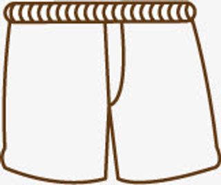 手绘夏日清凉短裤免抠