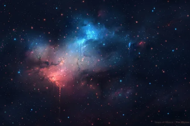 蓝紫色星空星光夜景免抠