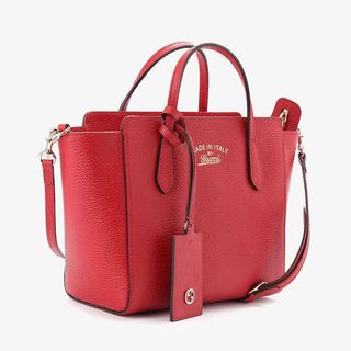 gucci红色皮革女包免抠