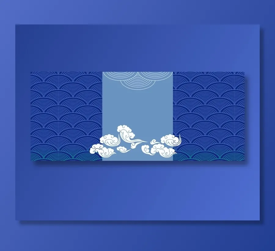 中国风云纹海水纹淘宝背景高清